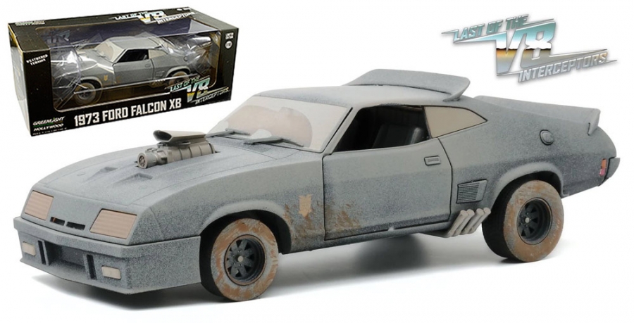 Mad Max Last Of The V8 Interceptors Weathered Ford Falcon XB 1/18 Scale Diecast Replica - Click Image to Close