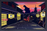 Godzilla Kimono 13" X 19" Framed Art Print