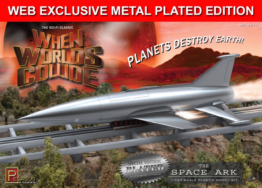 When Worlds Collide Space Ark 1/350 Scale Model Kit WEB EXCLUSIVE SPECIAL METAL PLATED EDITION - Click Image to Close