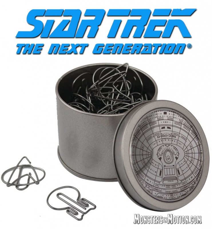 Star Trek: The Next Generation 40 Piece Paper Clip Set with Tin - Click Image to Close