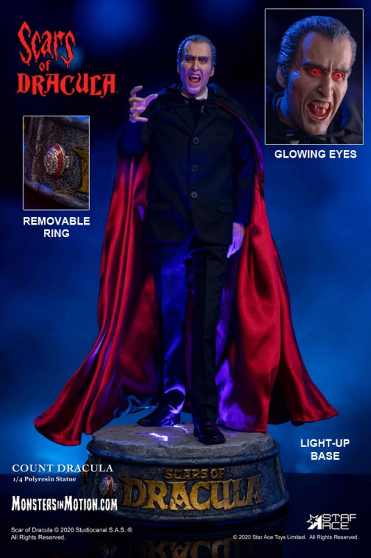 Dracula Scars of Dracula Hammer Films 1/4 Scale Deluxe Light-Up Statue Christopher  Lee Dracula Scars of Dracula Hammer Films 1/4 Scale Deluxe Light-Up Statue Christopher  Lee [05DSA03] - $ : Monsters in