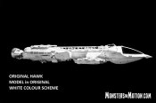 Space 1999 Hawk MK IX Spaceship Wargames Special Edition (White) Version Diecast Warship