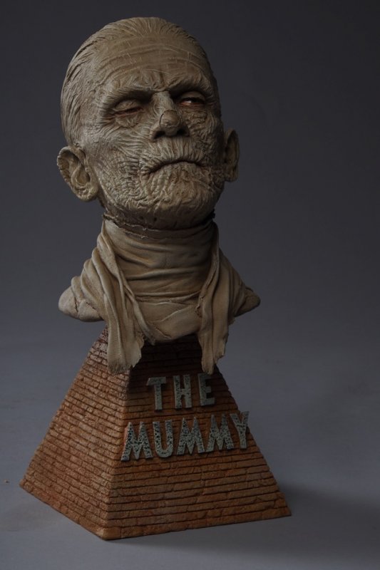 Mummy 18 Inch 1/2 Scale Big Head Bust Model Kit Jeff Yagher - Click Image to Close