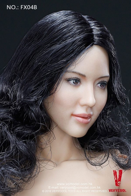 Female Body Asian Curly Hair 1/6 Scale Figure by Very Cool - Click Image to Close