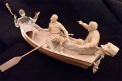 Invisible Man with Rowboat, Chick and Wilbur Aurora Monster Scenes Scale Resin Model Kit