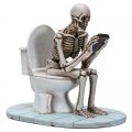 Skeleton on the Toilet Statue