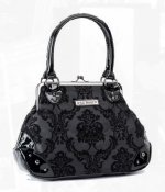 Mistress Kisslock Black Handbag Purse