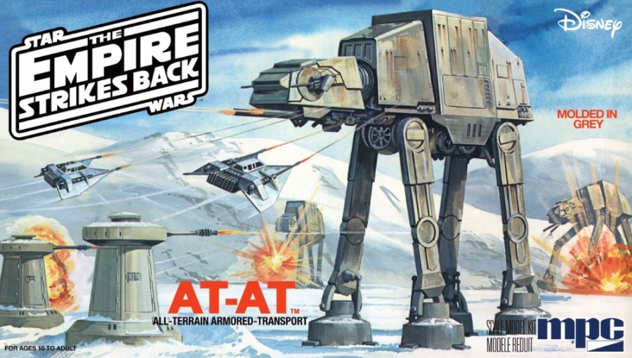 Star Wars Empire Strikes Back AT-AT 1/100 Scale Model Kit by MPC - Click Image to Close