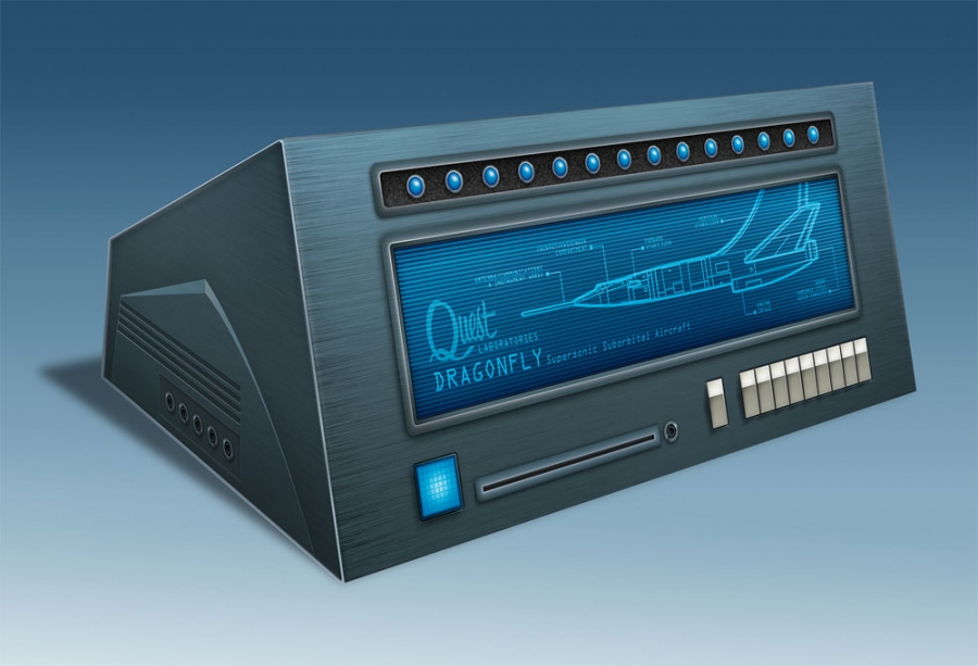 Jonny Quest Dr. Quest Dragonfly SST Jet Airplane FINISHED DISPLAY Johnny - Click Image to Close