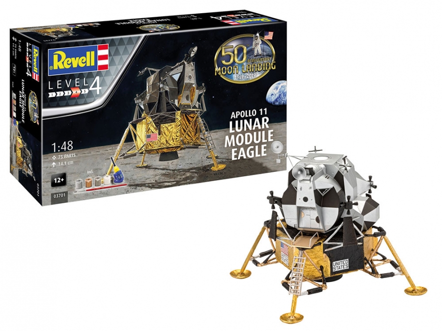 Apollo 11 Lunar Module Eagle 1/48 Model Kit Revell Germany - Click Image to Close