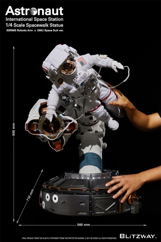 Astronaut International Space Station 1/4 Scale Spacewalk Statue by Blitzway The Real Series NASA - Click Image to Close