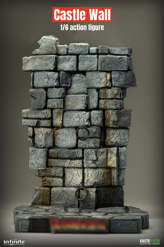 Frankenstein 1931 1/6 Scale Castle Wall Diorama for 12" Figures Infinite Statue - Click Image to Close