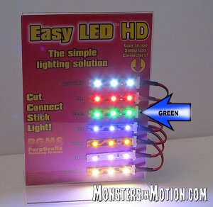 Easy LED HD Lights 24 Inches (60cm) 72 Lights in GREEN