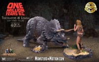 One Million Years B.C. Triceratops with Loana 16" Diorama Statue Ray Harryhausen LIMITED EDITION