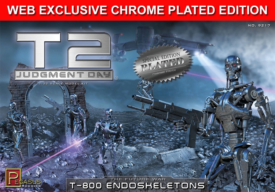 Terminator 2 T-800 Endoskeletons Diorama 1/32 LIMITED CHROME EDITION - Click Image to Close