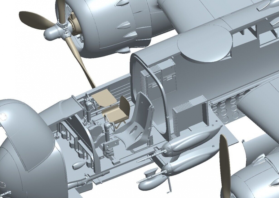 B-25H Mitchell Gunship 1/32 Scale Model Kit by HK Models - Click Image to Close