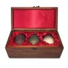 Game of Thrones Dragon Egg Prop Replica Set in Wooden Box Targaryen Edition