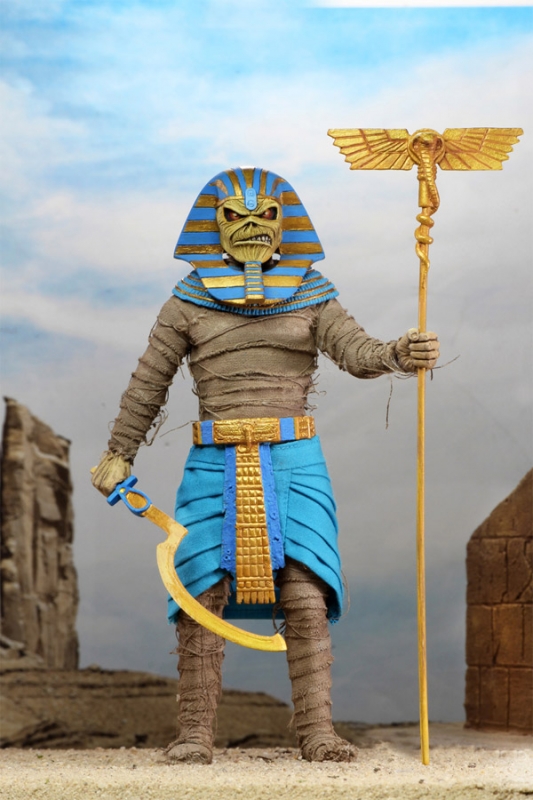 Iron Maiden Powerslave Pharaoh Eddie Clothed 8-Inch Action Figure - Click Image to Close