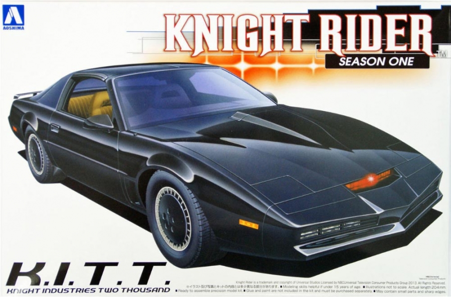 Knight Rider 1982 Season 1 Knight 2000 K.I.T.T. 1/24 Scale Model Kit by Aoshima - Click Image to Close