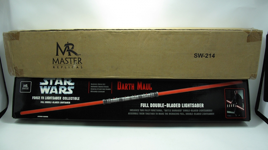 Star Wars Darth Maul Force FX Double Blade Lightsaber by Master Replicas - Click Image to Close