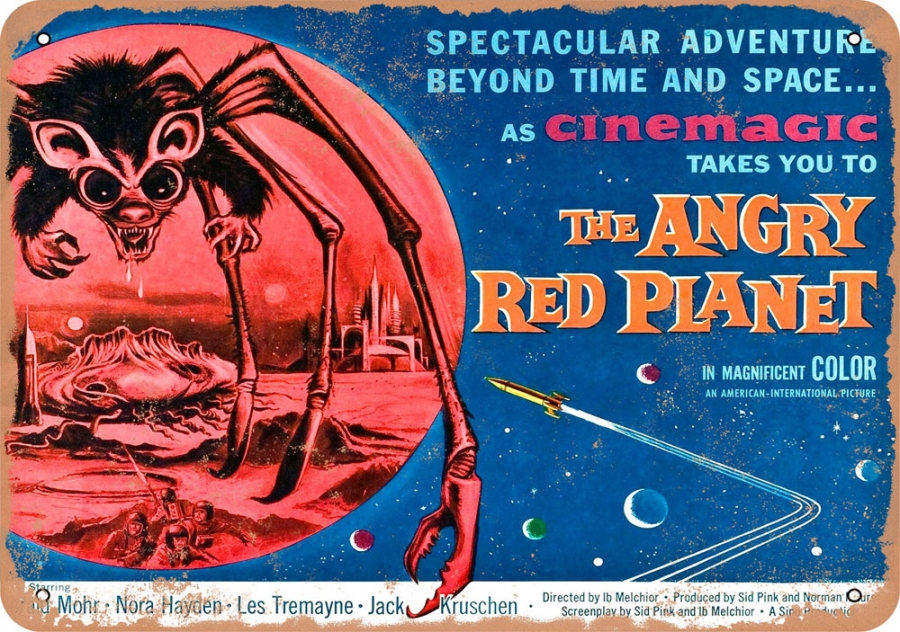 Angry Red Planet 1960 10" x 14" Metal Sign - Click Image to Close