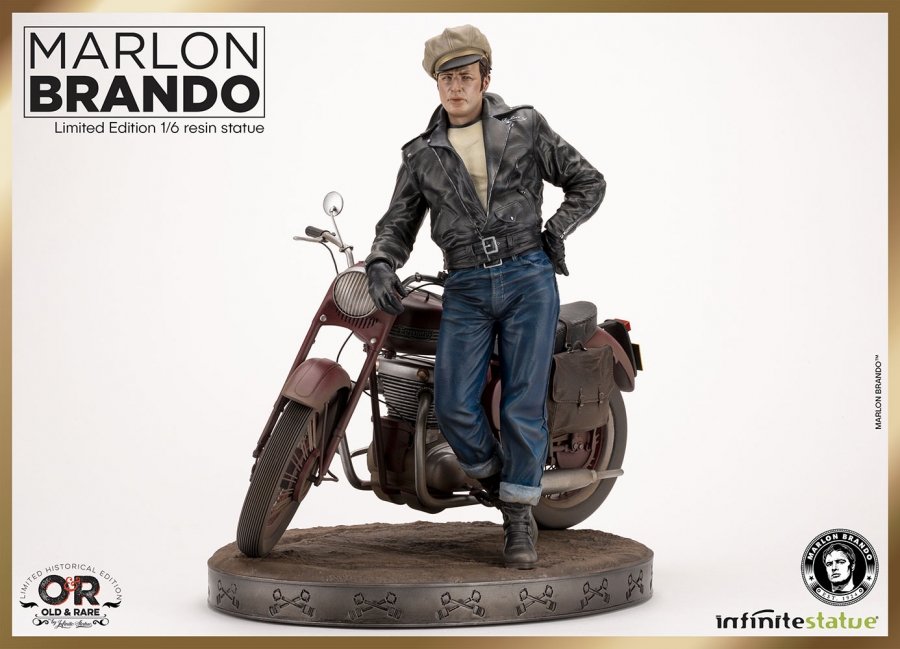 Marlon Brando With Bike The Wild One 1953 Statue - Click Image to Close