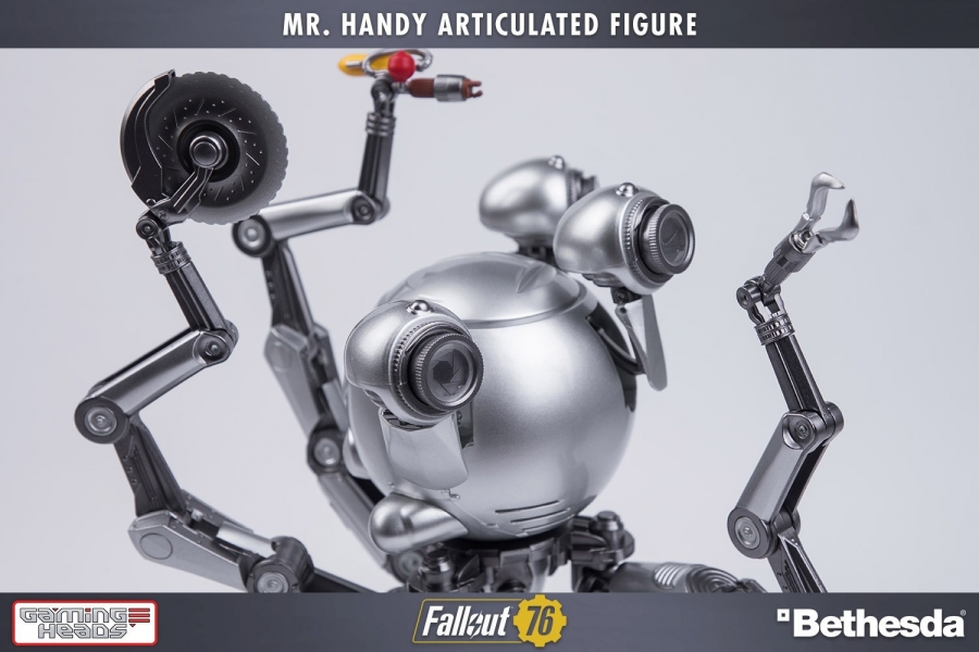 Fallout Mr. Handy Deluxe Articulated 12" Action Figure with Lights and Sound - Click Image to Close