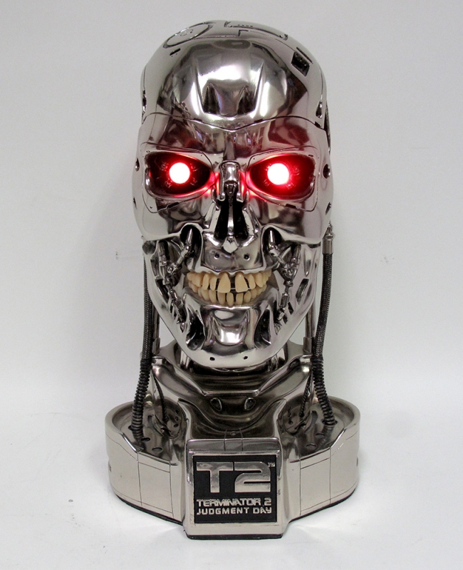 Terminator 2 Judgement Day Endoskeleton Endoskull Head T-800 Prop Replica by Hollywood Collector's Gallery - Click Image to Close