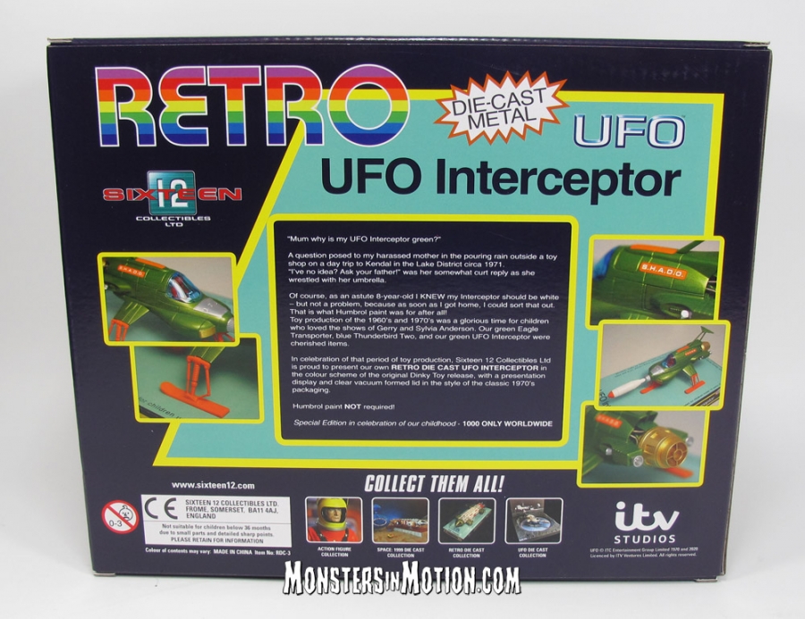 UFO TV Series Interceptor Retro Dinky Diecast Replica Gerry Anderson - Click Image to Close