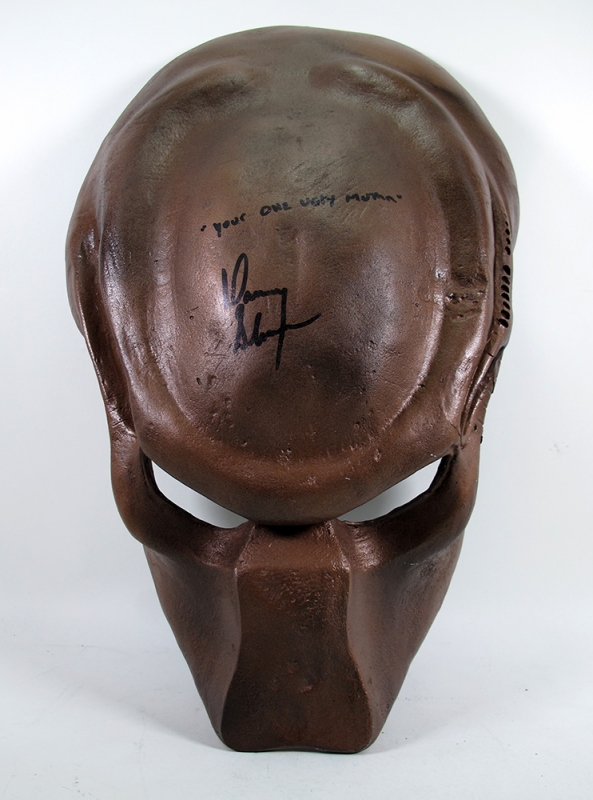 Predator 2 Helmet Mask Replica Autographed by Danny Glover - Click Image to Close