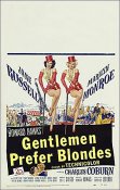 Gentlemen Prefer Blondes Marilyn Monroe 1953 Window Card Poster Reproduction