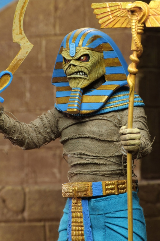 Iron Maiden Powerslave Pharaoh Eddie Clothed 8-Inch Action Figure - Click Image to Close