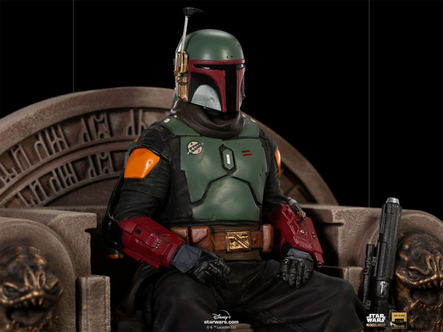 Star Wars Boba Fett on Throne Deluxe 1/10 Scale Statue - Click Image to Close