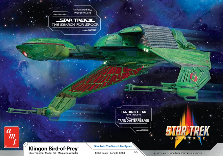 Star Trek III The Search For Spock Klingon Bird of Prey 1/350 Scale Model Kit Re-Issue by AMT - Click Image to Close