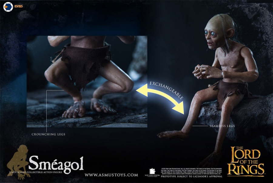 Lord Of The Rings Gollum/Smeagol Luxury Edition 1/6 Scale Figure Set by Asmus - Click Image to Close