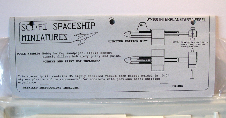 Star Trek DY-100 Interplanetary Vessel Vacuform Model Kit by Sci-Fi Spaceship Miniatures - Click Image to Close