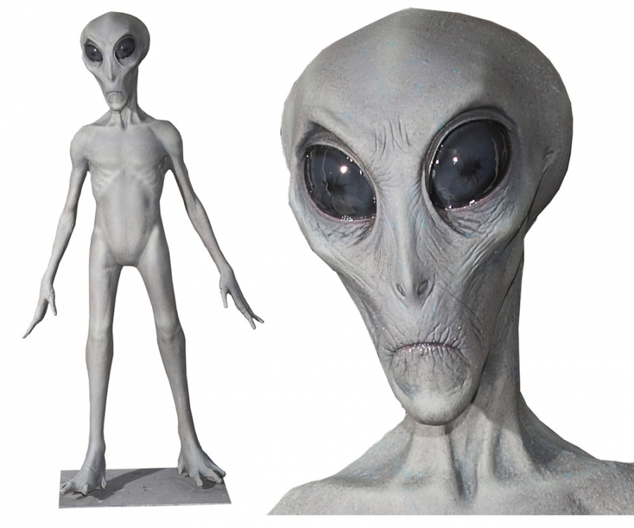 Alien Life Size 68 Inch Tall Standing Latex Foam Filled Prop - Click Image to Close