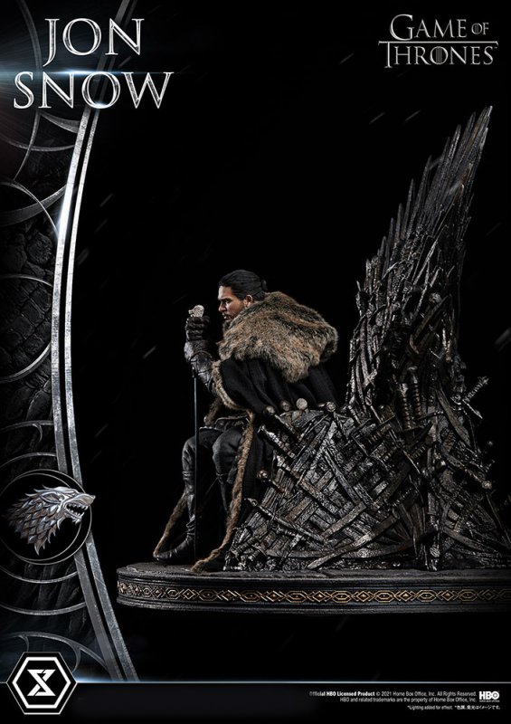 Game Of Thrones Jon Snow on Throne 1/4 Scale Statue by Blitzway / Prime 1 - Click Image to Close