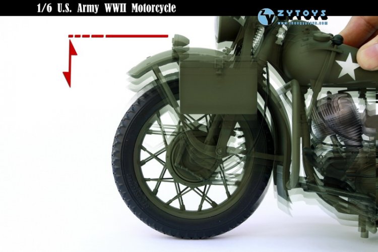 WWII WLA 750 US Army Motorcycle 1/9 Italeri