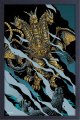 Godzilla Ghidorah Battle 13" X 19" Framed Art Print