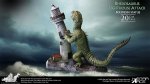 Beast from 20,000 Fathoms Lighthouse Attack Rhedosaurus Diorama Statue Ray Harryhausen