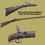 Kentucky Long Rifle Historic Firearms Frontiersman Full Size Replica Pyro Model Kit Re-Issue by Atlantis