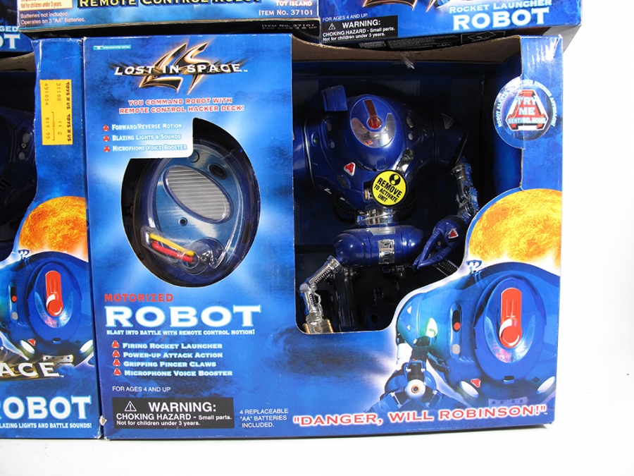 Lost in Space 1997 5 Robot Toys by Trendmasters/Toy Island - Click Image to Close