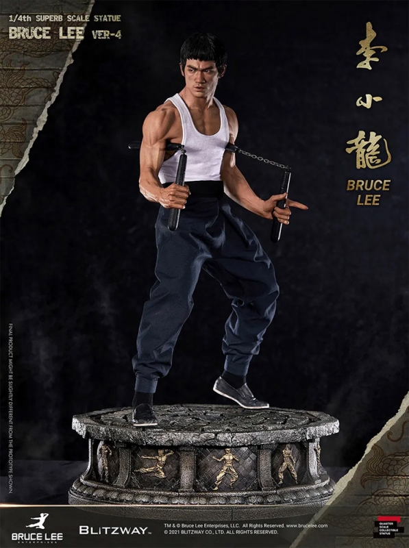 Bruce Lee Ver-4 1/4 Superb Scale Statue - Click Image to Close