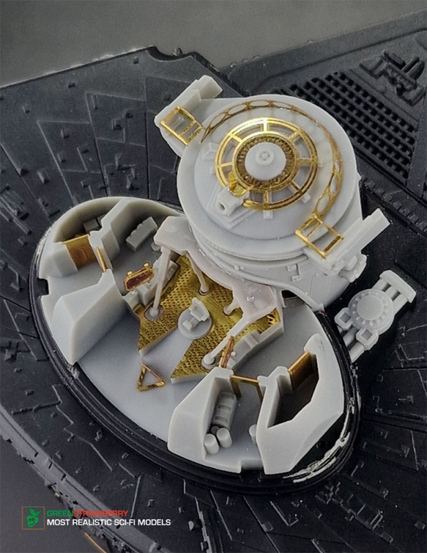 Star Trek Klingon Kronos One Main Bridge Detail Set for 1/350 Scale Polar Lights Model Kit Photoetch, Resin, Print and Foil - Click Image to Close