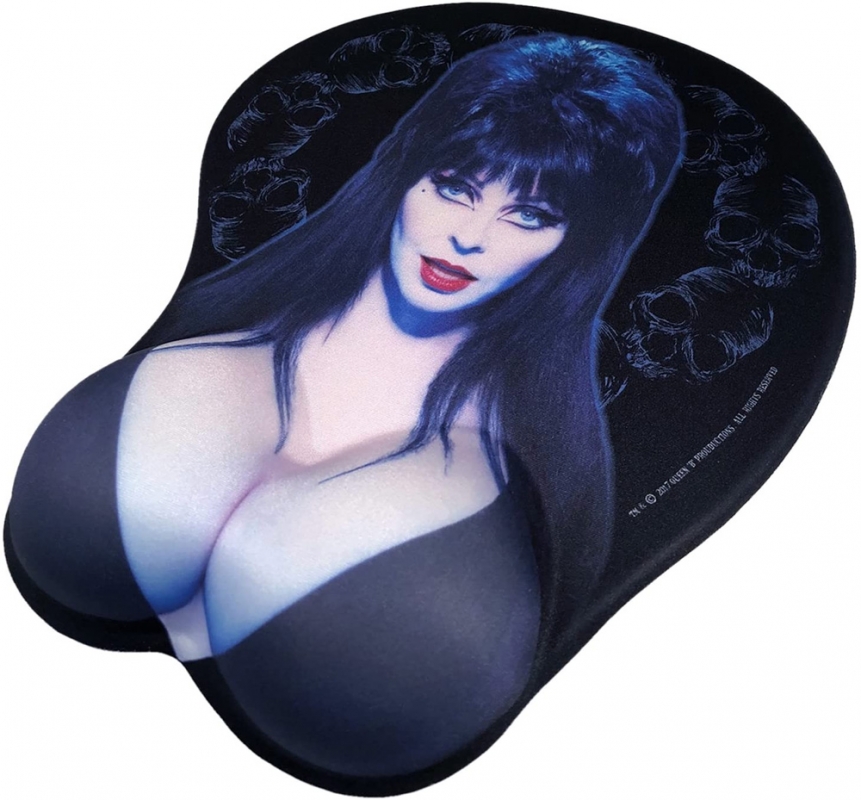 Elvira Mistress of The Dark Official Mouse Pad with Silicon Boobs Gel Wrist Rest - Click Image to Close