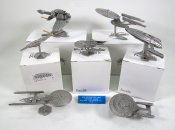 Star Trek Rawcliff Pewter Starship Replica Collection (7 Ships)