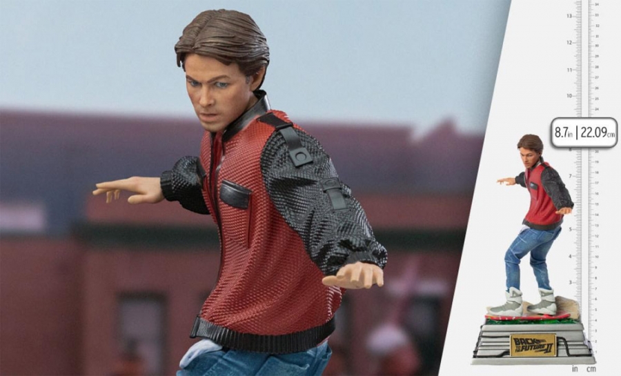 Back to the Future Marty McFly on Hoverboard 1/10 Scale Statue - Click Image to Close