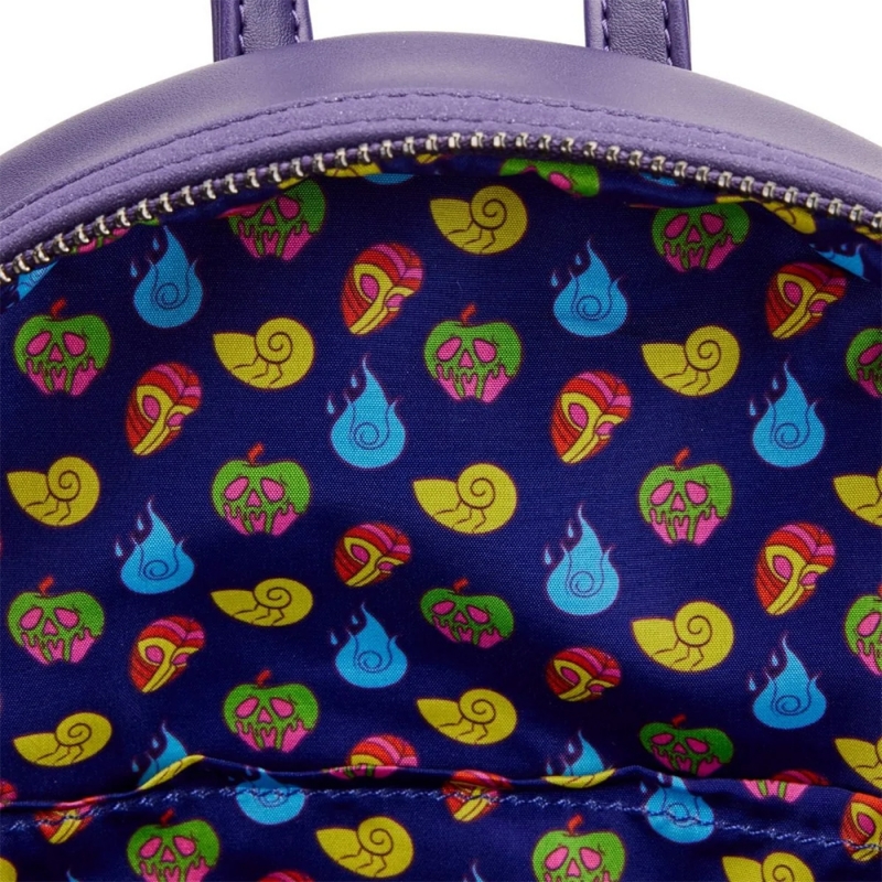 Disney Villians Triple Pocket Glow In The Dark Loungefly Mini Backpack - Click Image to Close