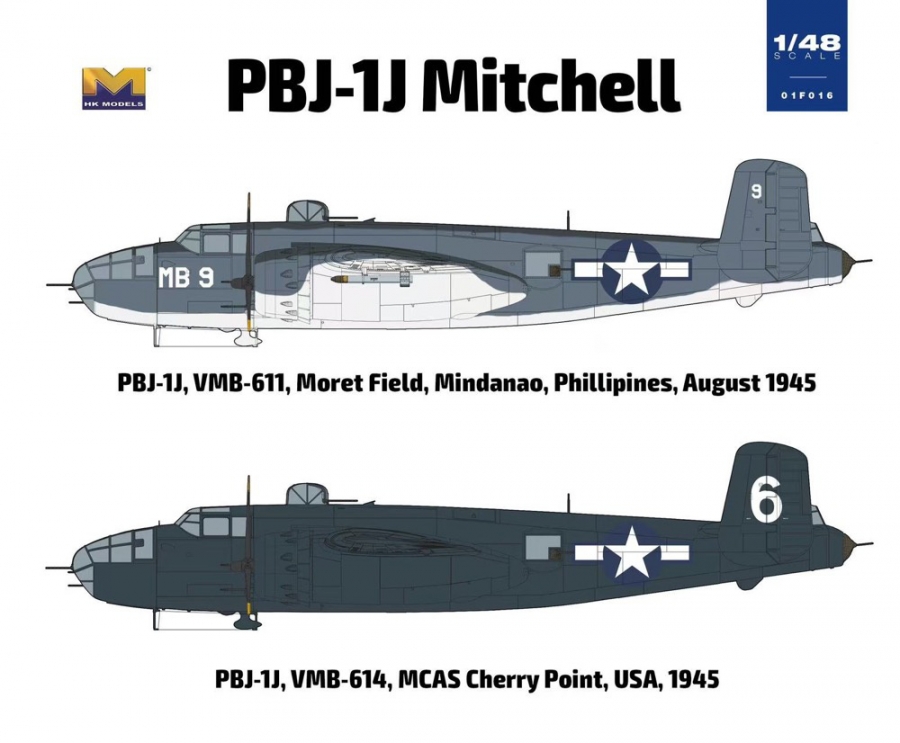 U.S.Marines PBJ-1J Mitchell 1/48 Scale Model Kit by HK Models - Click Image to Close